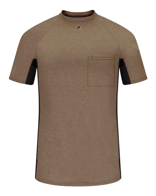 Bulwark Short Sleeve FR Two-Tone Base Layer with Concealed Chest Pocket- EXCEL FR MPS4