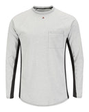 Bulwark Long Sleeve FR Two-Tone Base Layer with Concealed Chest Pocket - EXCEL FR MPS8