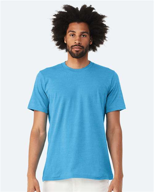 BELLA + CANVAS CVC Jersey Tee 3001CVC - Heather Aqua