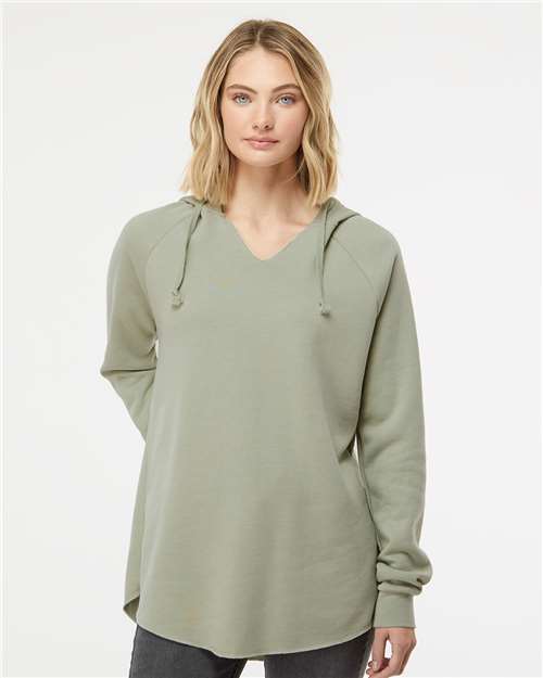 Independent Trading Co. Women’s Lightweight California Wave Wash Hooded Sweatshirt PRM2500