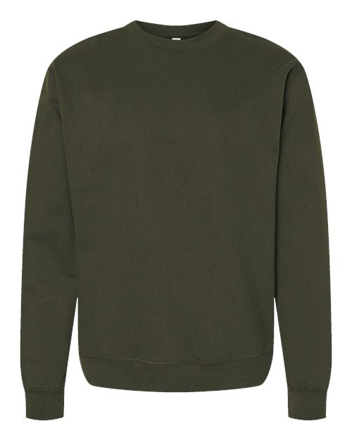 Independent Trading Co. Midweight Crewneck Sweatshirt SS3000 - Army