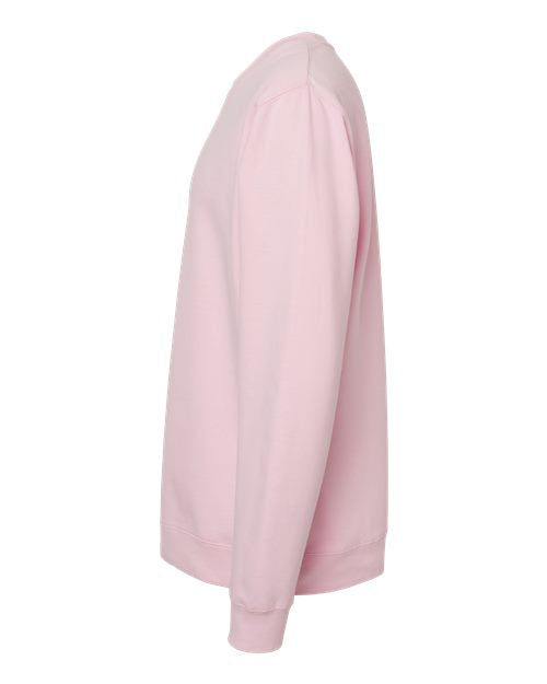 Independent Trading Co. Midweight Crewneck Sweatshirt SS3000 - Light Pink