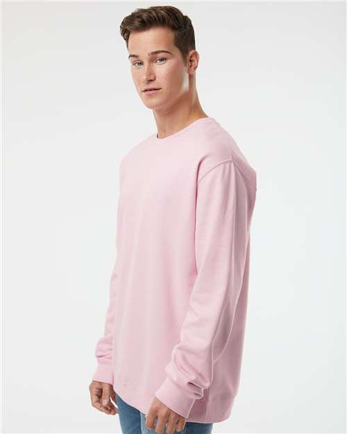 Independent Trading Co. Midweight Crewneck Sweatshirt SS3000 - Light Pink