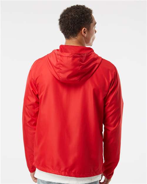 Independent Trading Co. Lightweight Windbreaker Full-Zip Jacket EXP54LWZ - Red