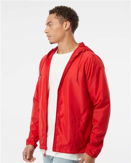 Independent Trading Co. Lightweight Windbreaker Full-Zip Jacket EXP54LWZ - Red