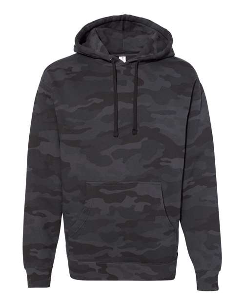 Independent Trading Co. Heavyweight Hooded Sweatshirt IND4000 - Black Camo