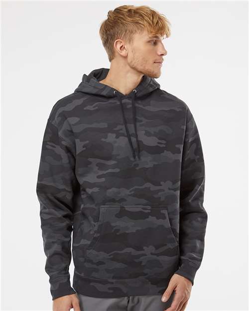 Independent Trading Co. Heavyweight Hooded Sweatshirt IND4000 - Black Camo