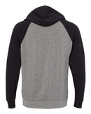 Independent Trading Co. Special Blend Raglan Hooded Sweatshirt PRM33SBP - Nickel Heather/ Black