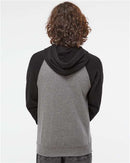 Independent Trading Co. Special Blend Raglan Hooded Sweatshirt PRM33SBP - Nickel Heather/ Black