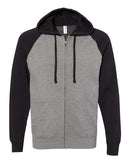 Independent Trading Co. Special Blend Raglan Full-Zip Hooded Sweatshirt PRM33SBZ