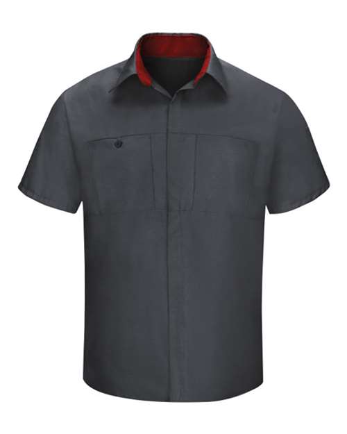 Red Kap Performance Plus Short Sleeve Shirt with Oilblok Technology - Tall Sizes SY42T
