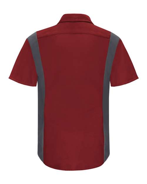 Red Kap Performance Plus Short Sleeve Shirt with Oilblok Technology - Tall Sizes SY42T