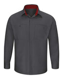 Red Kap Performance Plus Long Sleeve Shirt with OilBlok Technology - Tall Sizes SY32T