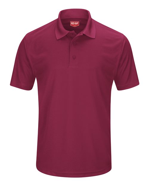 Red Kap Short Sleeve Performance Knit Pocketless Core Polo SK96 - Burgundy