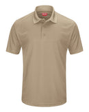 Red Kap Short Sleeve Performance Knit Pocketless Core Polo SK96 - Khaki