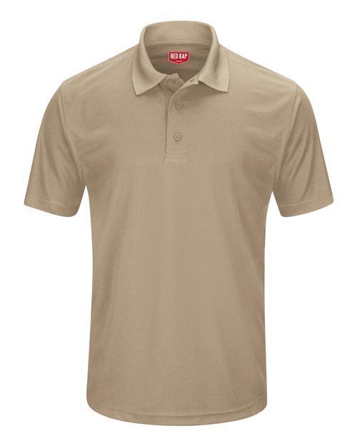 Red Kap Short Sleeve Performance Knit Pocketless Core Polo SK96 - Khaki
