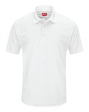 Red Kap Short Sleeve Performance Knit Pocketless Core Polo SK96 - White