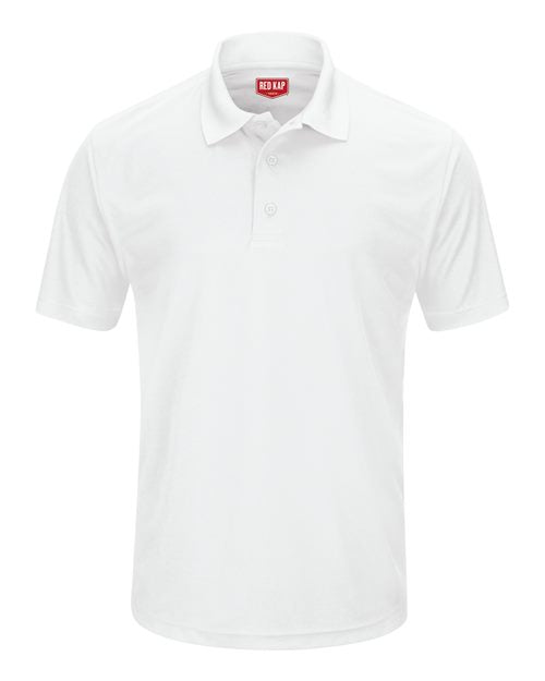 Red Kap Short Sleeve Performance Knit Pocketless Core Polo SK96 - White