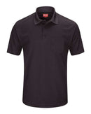 Red Kap Short Sleeve Performance Knit Pocket Polo SK98 - Black