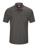 Red Kap Short Sleeve Performance Knit Pocket Polo SK98 - Charcoal
