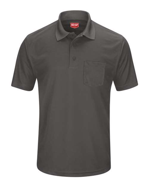 Red Kap Short Sleeve Performance Knit Pocket Polo SK98 - Charcoal