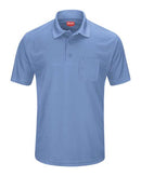 Red Kap Short Sleeve Performance Knit Pocket Polo SK98 - Medium Blue