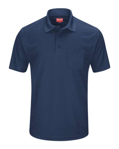 Red Kap Short Sleeve Performance Knit Pocket Polo SK98 - Navy