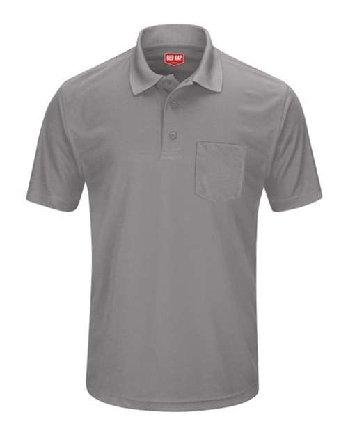 Red Kap Short Sleeve Performance Knit Pocket Polo SK98 - Grey