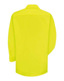 Red Kap Enhanced Visibility Long Sleeve Work Shirt - Tall Sizes SS14T