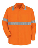 Red Kap High Visibility Safety Long Sleeve Work Shirt SS14HV
