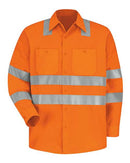 Red Kap High Visibility Work Shirt Tall Sizes SS14HVT