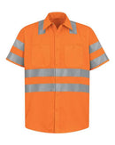 Red Kap High Visibility Safety Short Sleeve Work Shirt - Tall Sizes SS24HVT