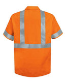 Red Kap High Visibility Safety Short Sleeve Work Shirt - Tall Sizes SS24HVT