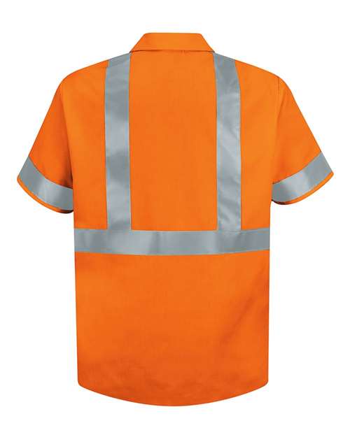 Red Kap High Visibility Safety Short Sleeve Work Shirt SS24HV