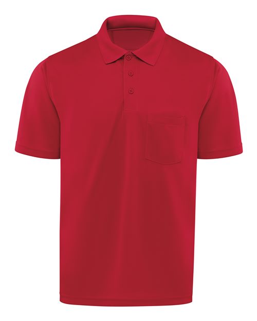 Red Kap Short Sleeve Performance Knit Pocket Polo SK98 - Red