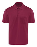 Red Kap Short Sleeve Performance Knit Pocket Polo SK98 - Burgundy
