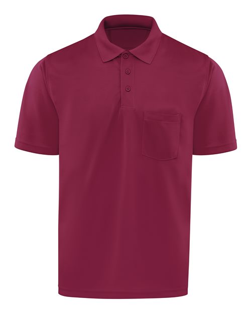 Red Kap Short Sleeve Performance Knit Pocket Polo SK98 - Burgundy