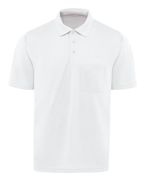 Red Kap Short Sleeve Performance Knit Pocket Polo SK98 - White