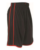 Alleson Athletic Women's Basketball Shorts 535PW - Black/ Red