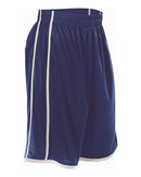 Alleson Athletic Women's Basketball Shorts 535PW - Navy/ White