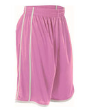 Alleson Athletic Women's Basketball Shorts 535PW - Pink/ White
