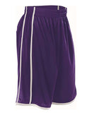 Alleson Athletic Women's Basketball Shorts 535PW - Purple/ White