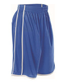 Alleson Athletic Women's Basketball Shorts 535PW - Royal/ White