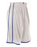 Alleson Athletic Women's Basketball Shorts 535PW - White/ Royal