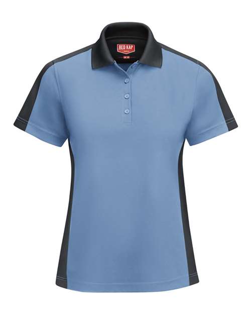 Red Kap Women's Short Sleeve Performance Knit Two-Tone Polo SK53
