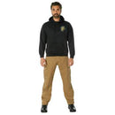 Black Ink U.S.M.C. Bulldog Hooded Pullover Sweatshirt. Item