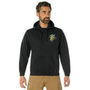 Black Ink U.S.M.C. Bulldog Hooded Pullover Sweatshirt. Item