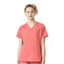 Women's Comfort V-Neck Utility Scrub Top. Live Chat for Bulk Discounts