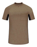 Bulwark Short Sleeve FR Two-Tone Base Layer with Concealed Chest Pocket- EXCEL FR MPS4