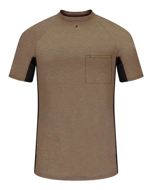 Bulwark Short Sleeve FR Two-Tone Base Layer with Concealed Chest Pocket- EXCEL FR MPS4